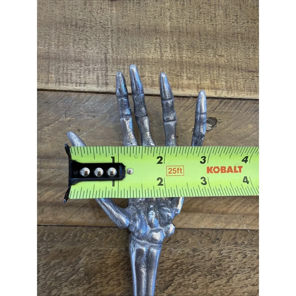 Pottery Barn Skeleton Hands Serving Set Halloween - Metal Salad Servers
